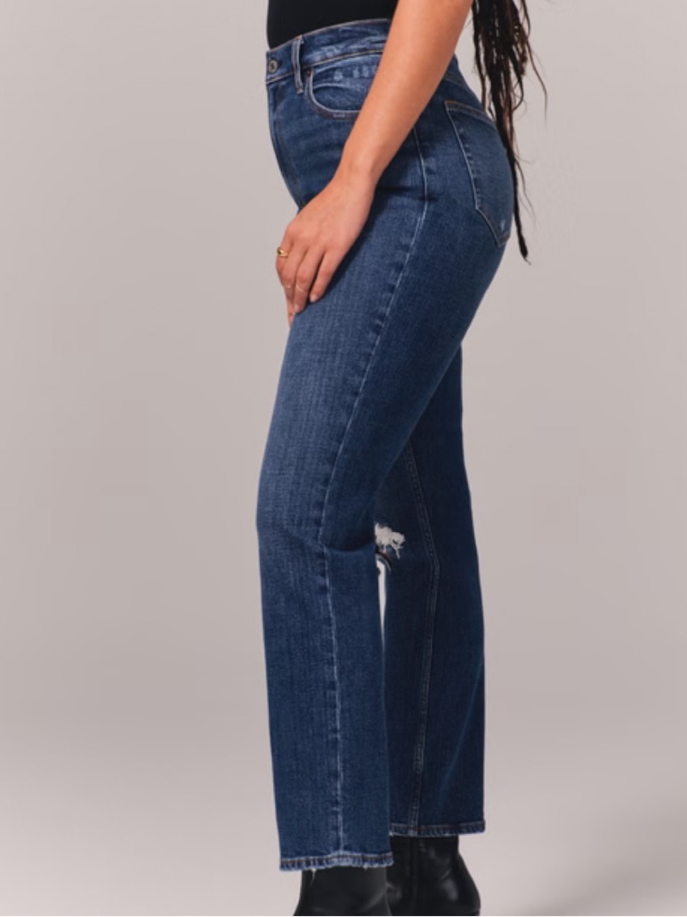 99. ABERCROMBIE & FITCH THE ANKLE STRAIGHT ULTRASOUND HIGH RISE